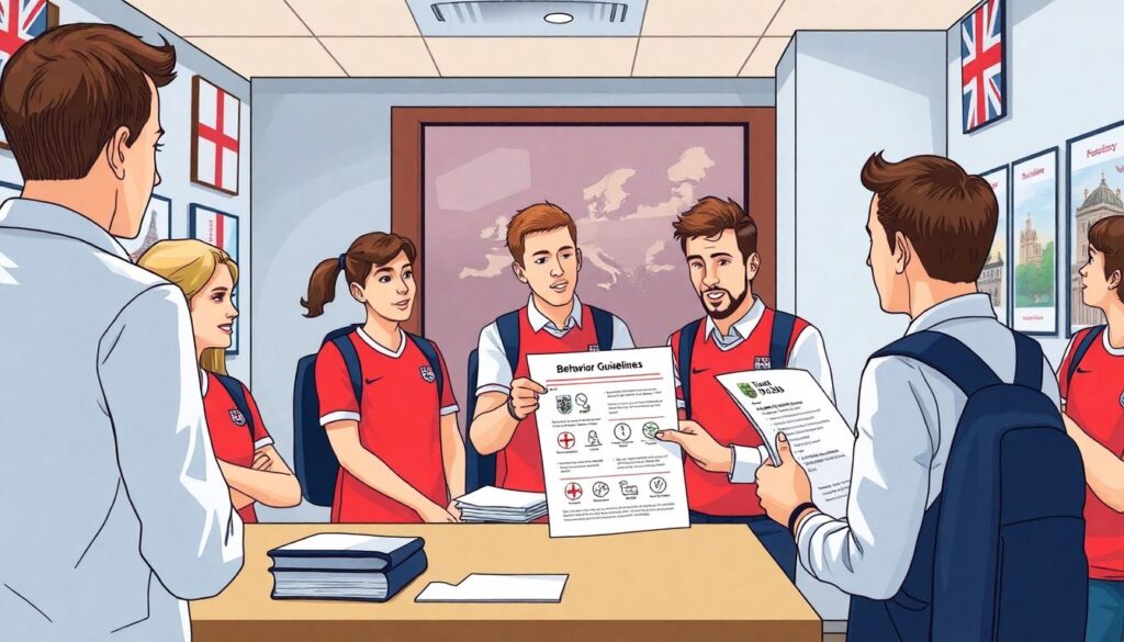 Этикет поведения на выездных матчах Англии - иллюстрация